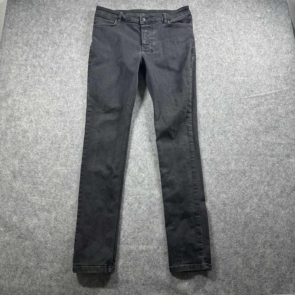Ksubi Chitch Jeans Mens 32 Black Slim Skinny Stretch Button Fly Streetwear